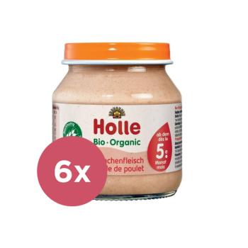 6x HOLLE Bio Kuracie mäso, 125 g - mäsový príkrm