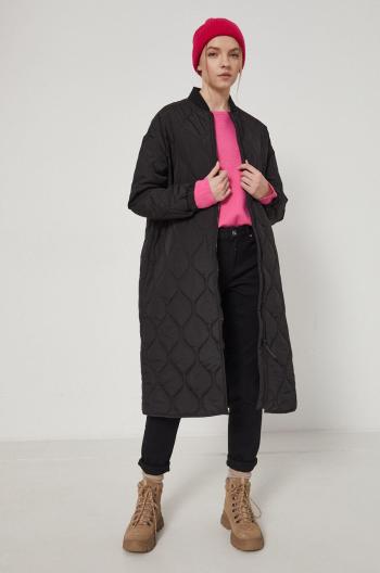 Kabát Medicine dámsky, čierna farba, prechodný, oversize