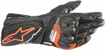 Alpinestars SP-8 V3 Leather Gloves Black/Red Fluorescent M Rukavice