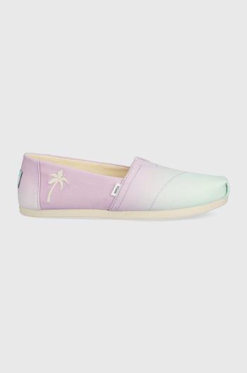 Espadrilky Toms Alpargata fialová farba,