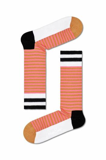 Ponožky Happy Socks Dark Pink Neon Stripe ružová farba