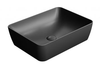 GSI - SAND keramické umývadlo na dosku 50x38 cm, čierna matná 903726