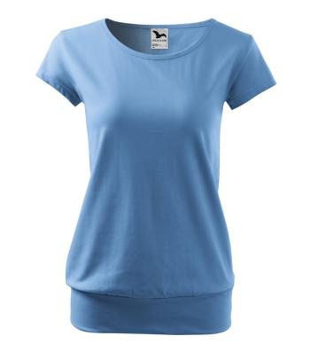 MALFINI Dámske tričko City - Nebesky modrá | S