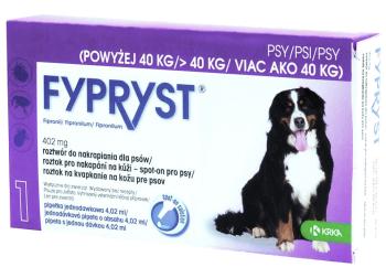 Fypryst 402 mg Psy nad 40 kg Roztok na kvapkanie na kožu pre psov 1 ks