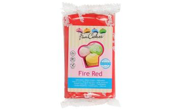 Červený rolovaný fondant Fire Red (farebný fondán) 250 g - FunCakes
