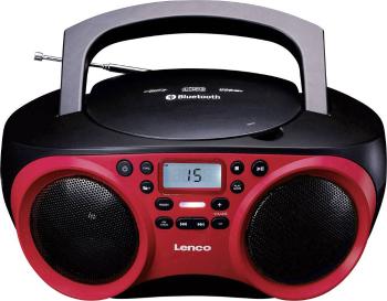 Lenco SCD-501 CD-rádio FM AUX, Bluetooth, CD, USB   červená, čierna