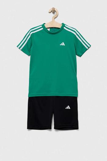 Detská súprava adidas U TR-ES 3S zelená farba