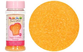 Farebný dekoračný cukor oranžový 80 g - FunCakes