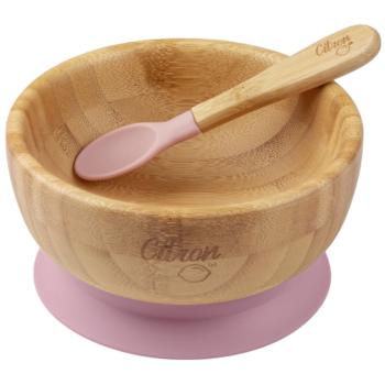 Citron Bamboo Bowl miska s prísavkou Blush Pink 300 ml