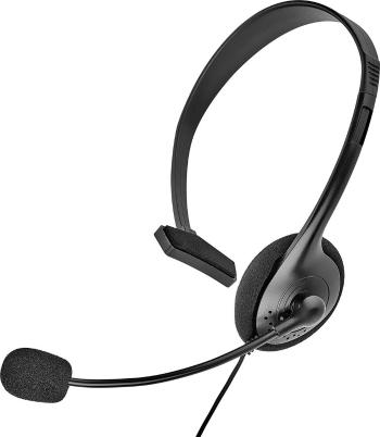 Renkforce  telefónne headset jack 2,5 mm káblový na ušiach čierna