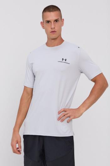 Tréningové tričko Under Armour Rush Energy šedá farba, jednofarebné