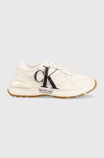 Tenisky Calvin Klein Jeans CHUNKY RUNNER OVER BRAND WN béžová farba, YW0YW00941