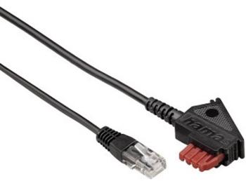 Hama DSL prepojovací kábel [1x telefónna zástrčka TAE-F - 1x RJ45 zástrčka 8p2c] 10.00 m čierna