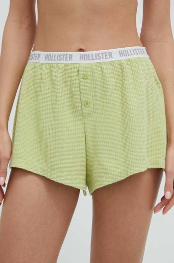Pyžamové šortky Hollister Co. dámske, zelená farba,