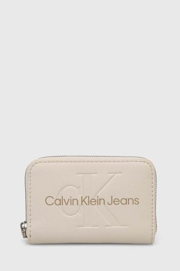 Peňaženka Calvin Klein Jeans dámska, béžová farba, K60K612255