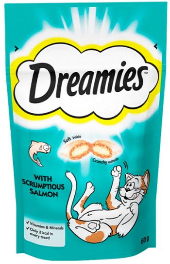 Maškrta DREAMIES pre mačky s lososom 6x60g