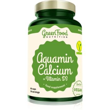 GreenFood Nutrition Aquamin Calcium + Vitamin D3 podpora normálneho stavu kostí a zubov 60 cps