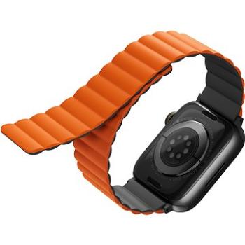 Uniq Revix Reversible Magnetic remienok pre Apple Watch 42/44/45/Ultra 49mm sivý/oranžový (UNIQ-45MM-REVGRYORG)