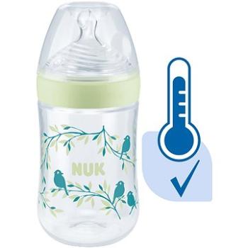 NUK Nature Sense dojčenská fľaša s kontrolou teploty 260 ml zelená