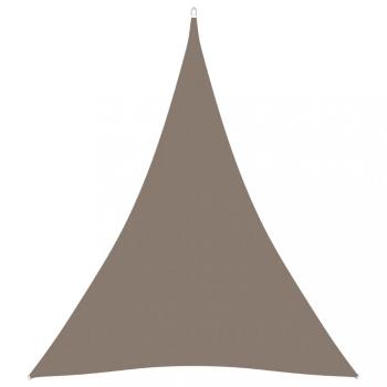 Tieniaca plachta trojuholníková 5 x 7 x 7 m oxfordská látka Dekorhome Sivohnedá taupe