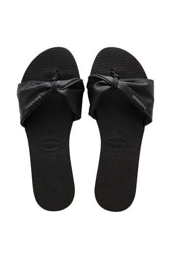 Šľapky Havaianas YOU ST TROPEZ dámske, čierna farba, 4147973.0090