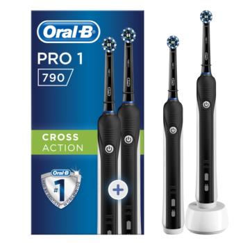 ORAL-B Pro 1-790 Cross Action Bonus Handle black elektrická zubná kefka