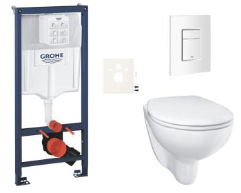 Závesný wc set do ľahkých stien / predstenová montáž Grohe Bau Ceramic SIKOGRSBAUSCSH0