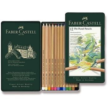 Pastelky Faber-Castell Pitt Pastell v plechovej krabičke, 12 farieb (4005401121121)