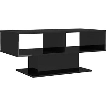 SHUMEE Konferenčný stolík čierny s leskom 103,5 × 50 × 44,5 cm drevotrieska, 806829