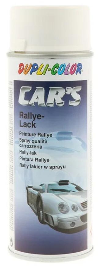 CAR´S RALLY PAINT - Nitro-kombinačná farba v spreji na auto biela matná 0,4 L