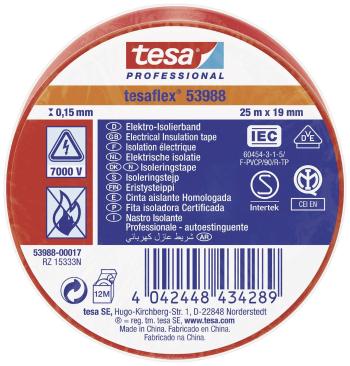 tesa tesaflex IEC 53988-00017-00 izolačná páska  červená (d x š) 25 m x 19 mm 1 ks