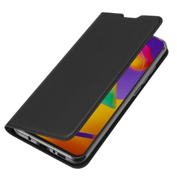 DUX DUCIS Skin Pro knižkové kožené puzdro na Samsung Galaxy M31s, čierne