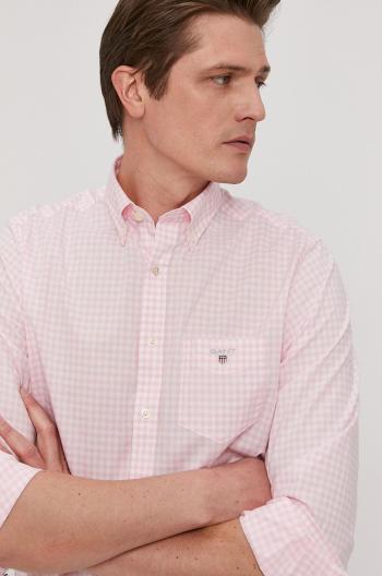 Košeľa Gant 3046700 pánska, ružová farba, regular, s golierom button-down
