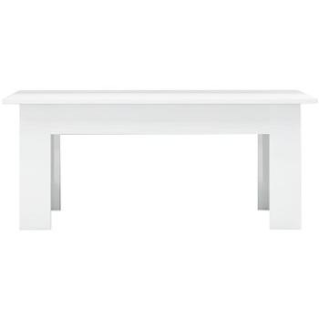 Konferenčný stolček biely vysoký lesk 100 × 60 × 42 cm drevotrieska (801185)