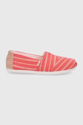 Espadrilky Toms Alpargata červená farba