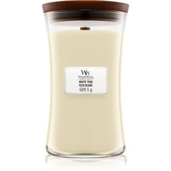 Woodwick White Teak vonná sviečka s dreveným knotom 609.5 g