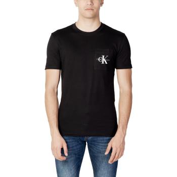 Calvin Klein Jeans  CORE MONOLOGO POCKET SLIM TEE J30J320936  Polokošele s dlhým rukávom Čierna