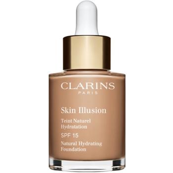 Clarins Skin Illusion Natural Hydrating Foundation rozjasňujúci hydratačný make-up SPF 15 odtieň 112 Amber 30 ml