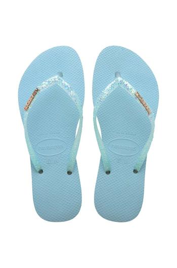 Žabky Havaianas SLIM GLITTER dámske, na plochom podpätku, 4147122.1671