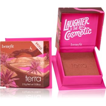 Benefit Terra WANDERful World Mini púdrová lícenka odtieň Golden brick-red 2,5 g