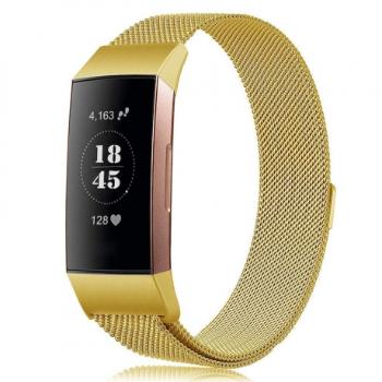 Fitbit Charge 3 / 4 Milanese (Large) remienok, Gold (SFI005C06)