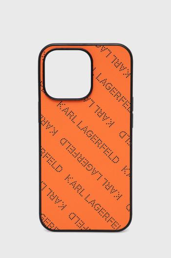 Puzdro na mobil Karl Lagerfeld Iphone 13 Pro / 13 6,1" oranžová farba