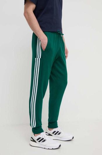 Bavlnené tepláky adidas zelená farba, s nášivkou,  IS1392