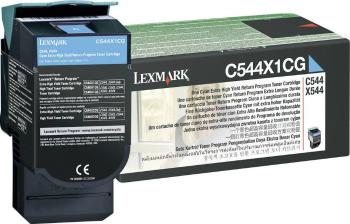 Lexmark vratný toner C544 C546 X544 X546 X548 C544X1CG originál zelenomodrá 4000 Seiten