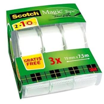 Scotch Magic 19 mm × 7,5 m, popisovateľná, s jednorazovým odvíjačom – balenie 3 ks (7100088375)