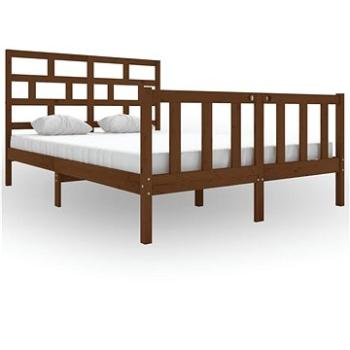 Rám postele medovo hnedý masívna borovica 140 × 200 cm, 3101351