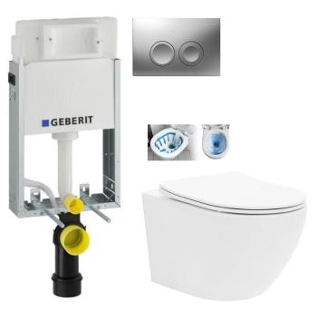 GEBERIT KOMBIFIXBasic vr. matného tlačidla DELTA 25 + WC CALANI Loyd + SEDADLO 110.100.00.1 21MA LO1