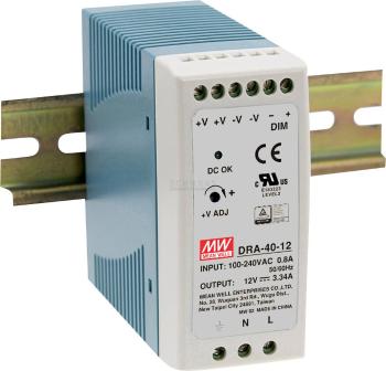 Mean Well DRA-40-24 sieťový zdroj na montážnu lištu (DIN lištu)  24 V/DC 1.7 A 40.8 W 1 x