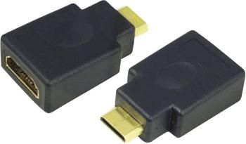 LogiLink AH0009 HDMI adaptér [1x HDMI zástrčka C Mini - 1x HDMI zásuvka] čierna pozlátené kontakty