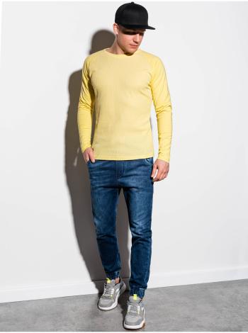 Chlapčenské tričko s dlhým rukávom a potlačou L119 – žltá - S
